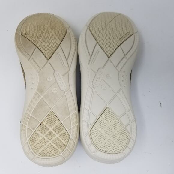 CROCS Women's Walu Canvas Loafer Size 7 Khaki/Stucco 14391 Comfort slip on Shoes - Picture 10 of 11